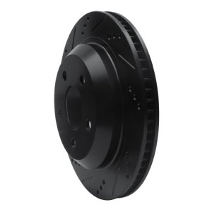 Chevrolet Camaro Brake Rotor (1) - Rear Left - R1 Concepts - Drilled & Slotted - Black - `98-`02